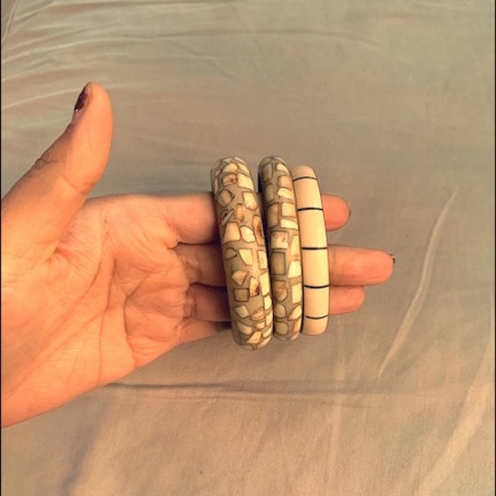 Pink Ivory Bangles
